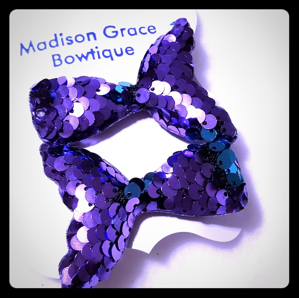 Mermaid sequin hair clips